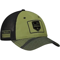 Men's Fanatics  Olive Los Angeles Kings Military Appreciation Trucker Adjustable Hat