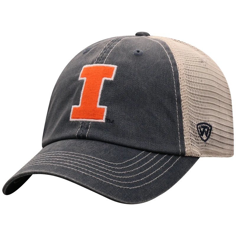 Men's Top of the World Navy/Natural Illinois Fighting Illini Vintage Adjustable Hat