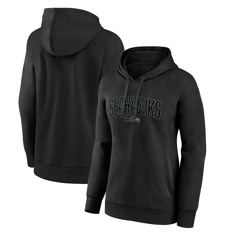 Women's Fanatics  Seattle Seahawks Blackout Luxe Arch Pullover Sweatshirt