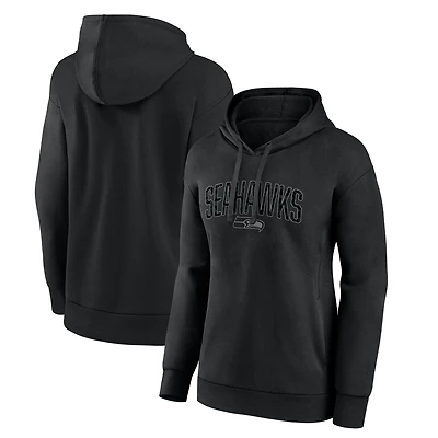 Women's Fanatics  Seattle Seahawks Blackout Luxe Arch Pullover Sweatshirt