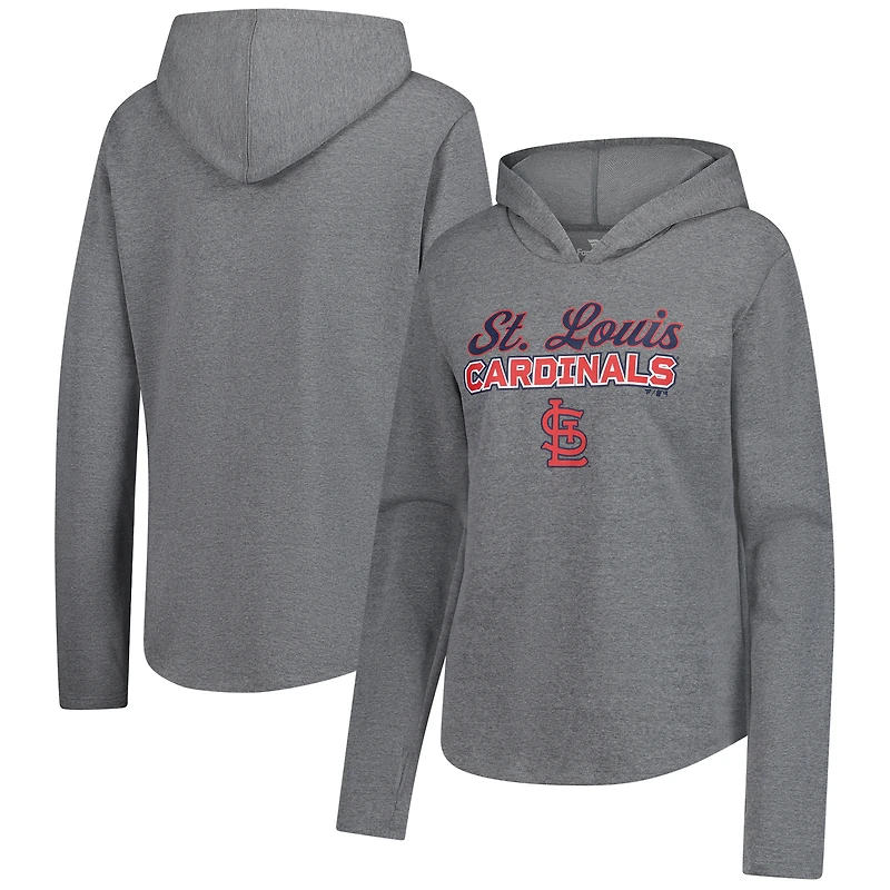 Women's Fanatics  Heather Gray St. Louis Cardinals Fleece Pullover Hoodie