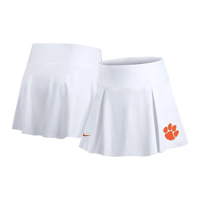 Women's Nike White Clemson Tigers Club Dri-FIT Tennis Skirt with Shorts