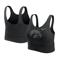 Women's Nike  Black Iowa Hawkeyes Performance Longline Sports Bra