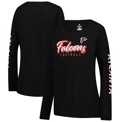 Women's Fanatics Black Atlanta Falcons Cheerleader Long Sleeve T-Shirt