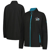 Women's Fanatics Black San Jose Sharks Authentic Pro Rink Coaches Full-Zip Jacket