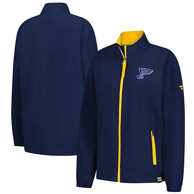 Women's Fanatics Navy St. Louis Blues Authentic Pro Rink Coaches Full-Zip Jacket