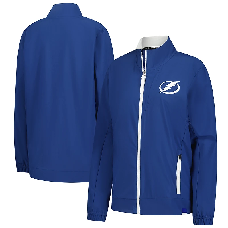 Women's Fanatics Blue Tampa Bay Lightning Authentic Pro Rink Coaches Full-Zip Jacket