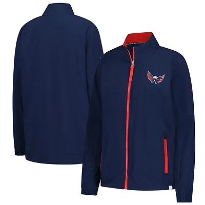 Women's Fanatics Navy Washington Capitals Authentic Pro Rink Coaches Full-Zip Jacket