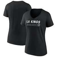 Women's Fanatics Black Los Angeles Kings V-Neck T-Shirt
