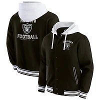 Men's Darius Rucker Collection by Fanatics Black Las Vegas Raiders Full-Snap Hoodie Jacket