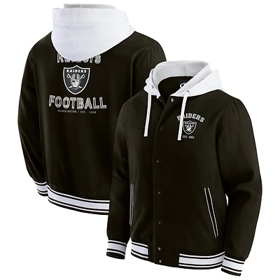 Men's Darius Rucker Collection by Fanatics Black Las Vegas Raiders Full-Snap Hoodie Jacket