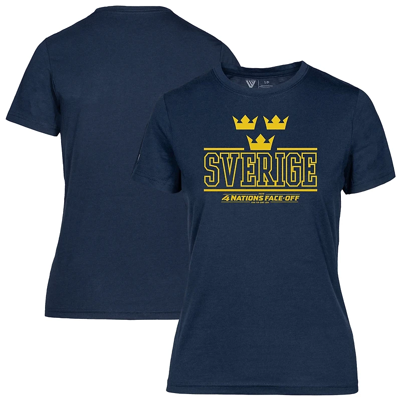 Women's Levelwear Navy Sweden 2025 4 Nations Face-Off Maddox T-Shirt