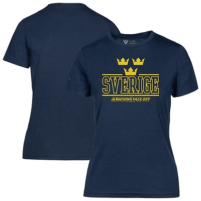 Women's Levelwear Navy Sweden 2025 4 Nations Face-Off Maddox T-Shirt