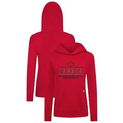 Women's Levelwear Red Canada 2025 4 Nations Face-Off Relay Pullover Hoodie