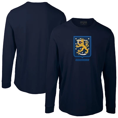Men's Levelwear Navy Finland 2025 4 Nations Face-Off Oscar Long Sleeve T-Shirt