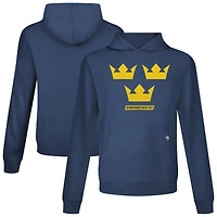 Men's Levelwear Navy Sweden 2025 4 Nations Face-Off Relay Pullover Hoodie
