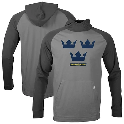 Men's Levelwear Gray Sweden 2025 4 Nations Face-Off Uproar Pullover Hoodie