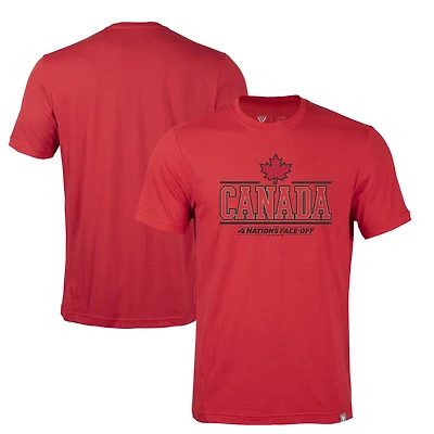 Men's Levelwear Red Canada 2025 4 Nations Face-Off Thrive T-Shirt