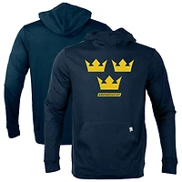 Men's Levelwear Navy Sweden 2025 4 Nations Face-Off Thrive Tri-Blend Pullover Hoodie