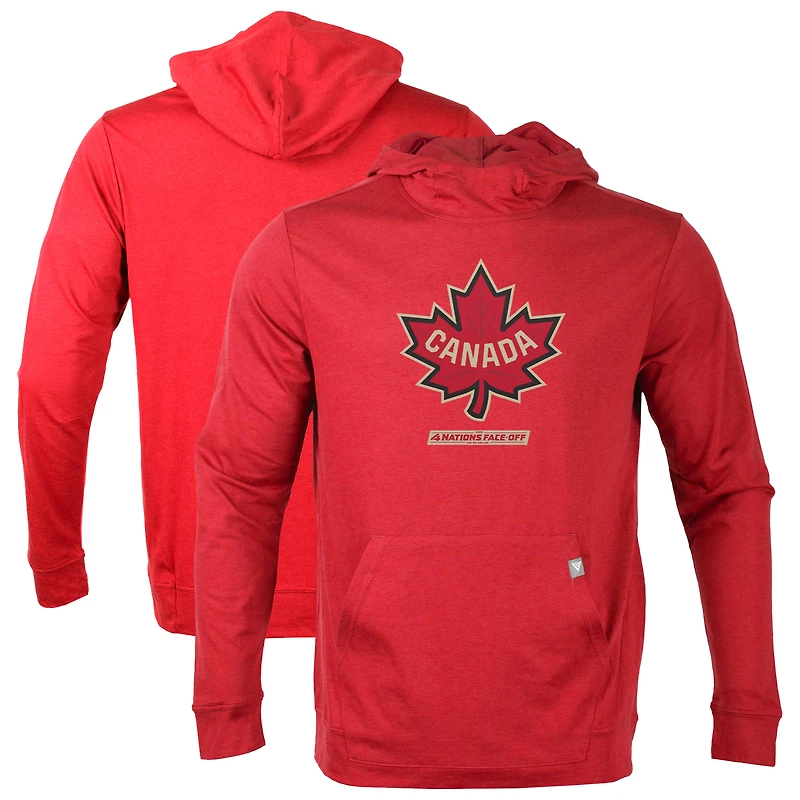 Men's Levelwear Red Canada 2025 4 Nations Face-Off Thrive Tri-Blend Pullover Hoodie
