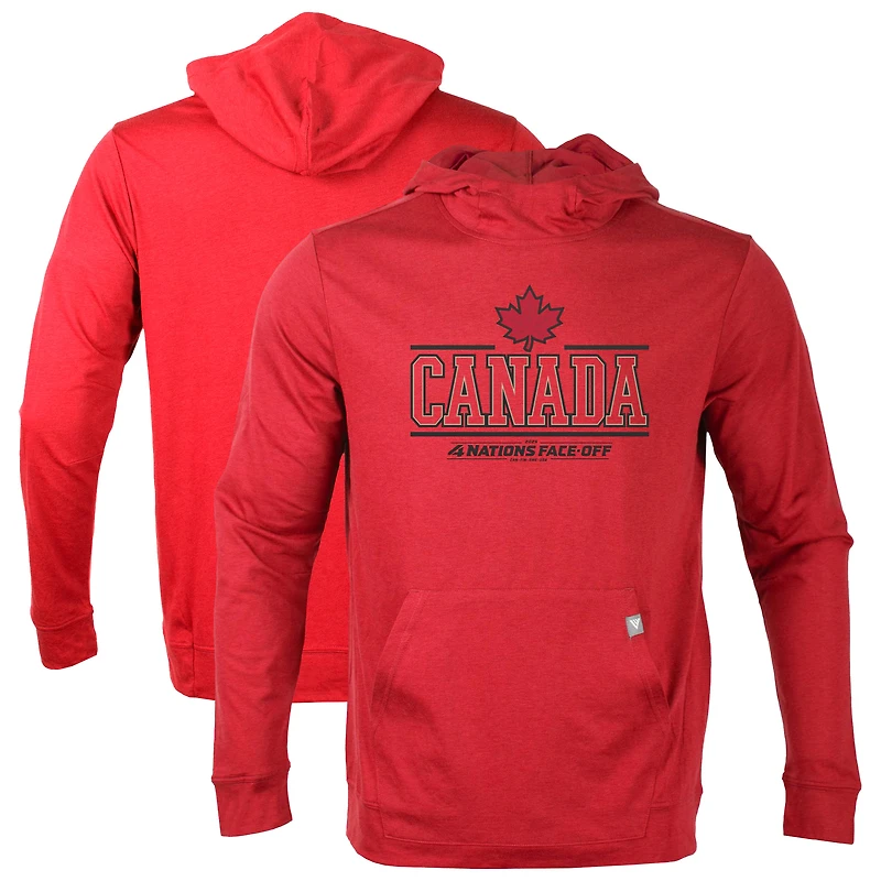 Men's Levelwear Red Canada 2025 4 Nations Face-Off Thrive Tri-Blend Pullover Hoodie