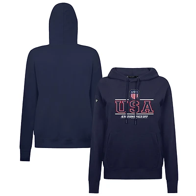 Women's Levelwear Navy USA 2025 4 Nations Face-Off Adorn Pullover Hoodie