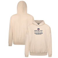 Men's Levelwear Khaki USA 2025 4 Nations Face-Off Contact Pullover Hoodie