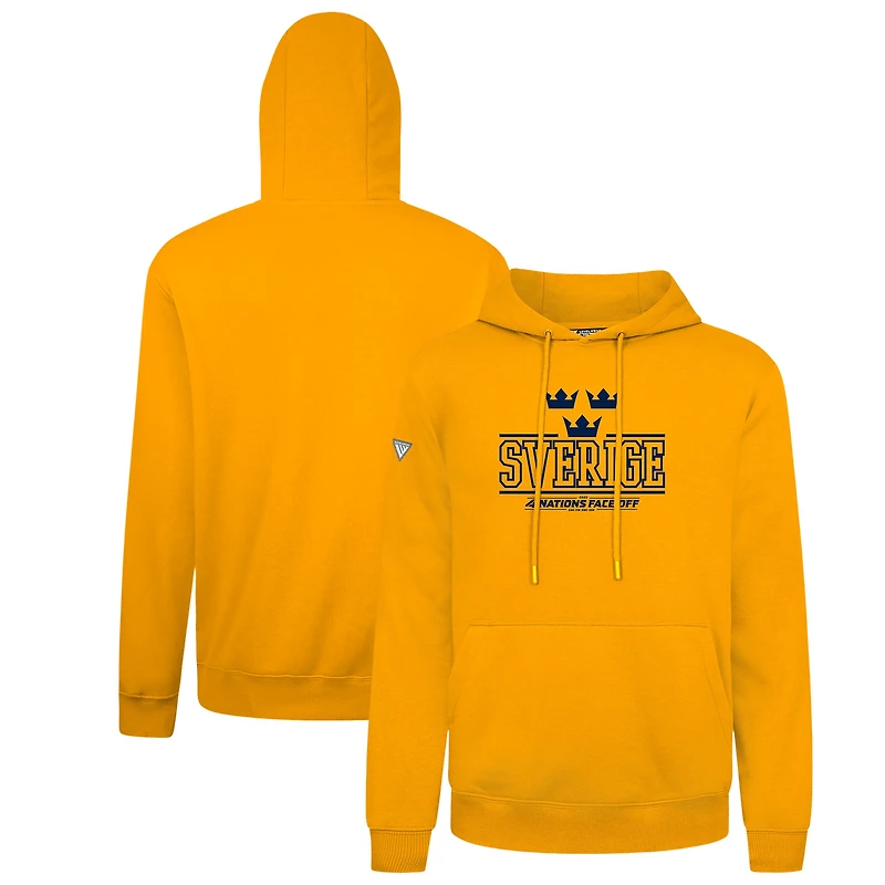 Men's Levelwear Gold Sweden 2025 4 Nations Face-Off Podium Pullover Hoodie