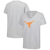 Women's Fanatics Gray Texas Longhorns Primary Logo V-Neck T-Shirt