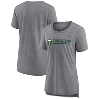 Women's Fanatics  Heather Gray Portland Timbers Goalkeeper Tri-Blend T-Shirt