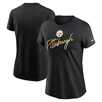 Women's Nike Black Pittsburgh Steelers Team City Roll T-Shirt