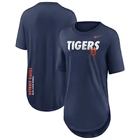 Women's Nike  Navy Detroit Tigers Nickname Weekend Tri-Blend T-Shirt