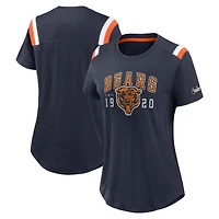 Women's Nike  Navy Chicago Bears Historic Slub Fashion T-Shirt