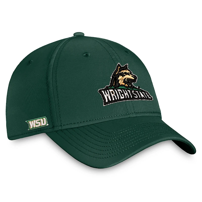 Men's Top of the World  Green Wright State Raiders Reflex Performance Flex Hat