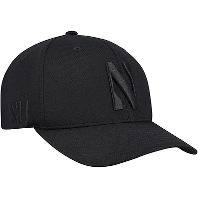 Men's Top of the World  Black Northwestern Wildcats Reflex Hybrid Tech Flex Hat