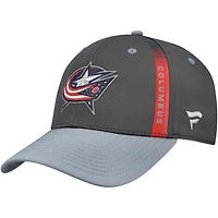 Men's Fanatics Charcoal/Gray Columbus Blue Jackets Authentic Pro Training Camp Flex Hat
