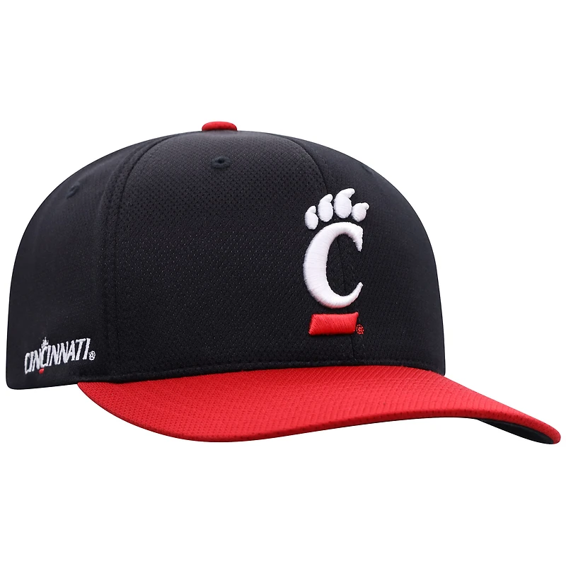 Men's Top of the World  Black Cincinnati Bearcats Reflex Fitted Hat