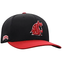 Men's Top of the World  Black Washington State Cougars Reflex Fitted Hat