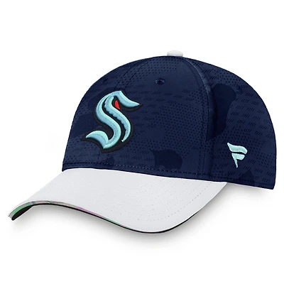 Men's Fanatics  Deep Sea Blue/White Seattle Kraken Authentic Pro Locker Room Flex Hat