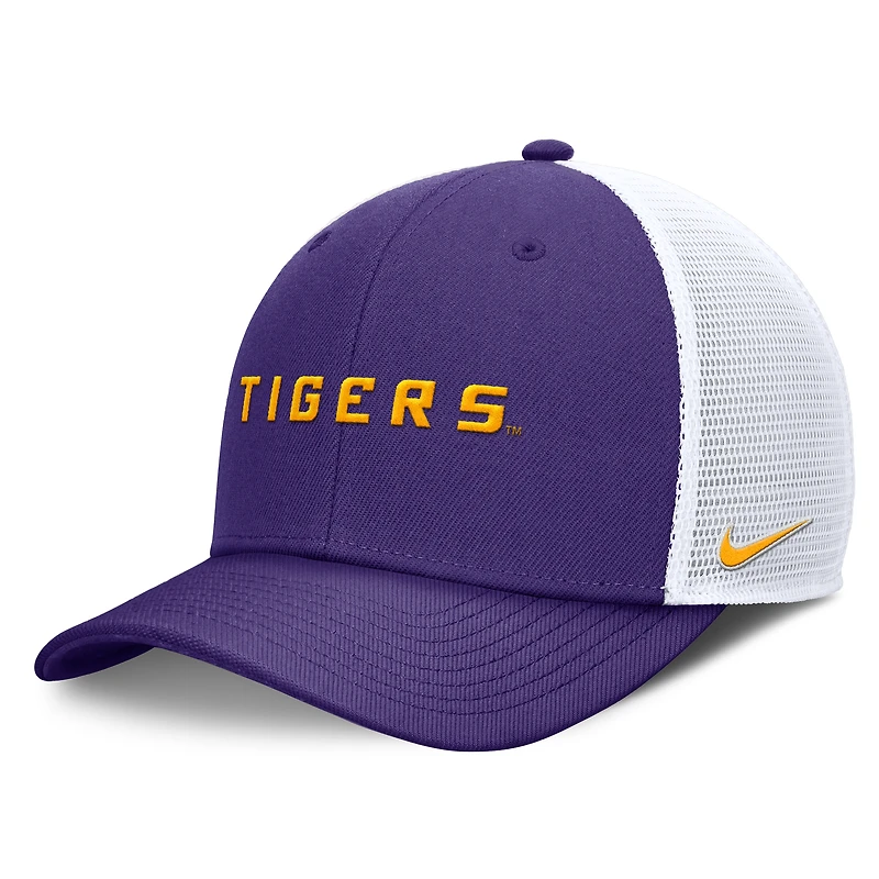 Men's Nike  Purple LSU Tigers Rise Performance Adjustable Trucker Hat