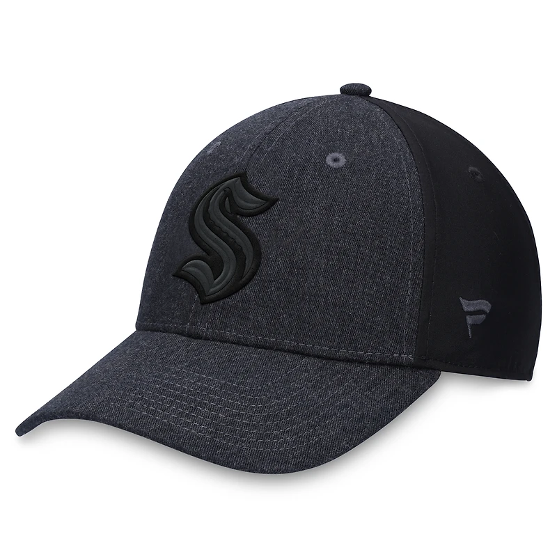 Men's Fanatics Black Seattle Kraken Tonal Flex Hat