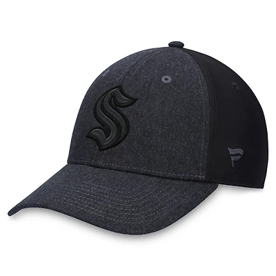 Men's Fanatics  Black Seattle Kraken Tonal Flex Hat