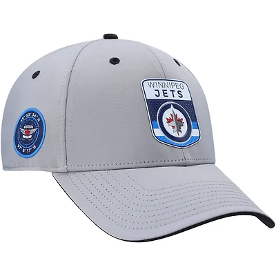 Men's Fanatics  Gray Winnipeg Jets Authentic Pro Home Ice Stretch Fitted Hat