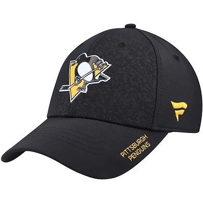 Men's Fanatics  Black Pittsburgh Penguins Authentic Pro Rink Stretch Fit Hat