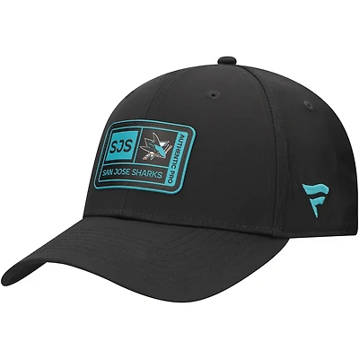 Men's Fanatics  Black San Jose Sharks Training Camp Fitted Hat