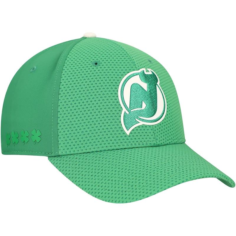 Men's Fanatics Kelly Green New Jersey Devils Authentic Pro St. Patrick's Day Flex Hat