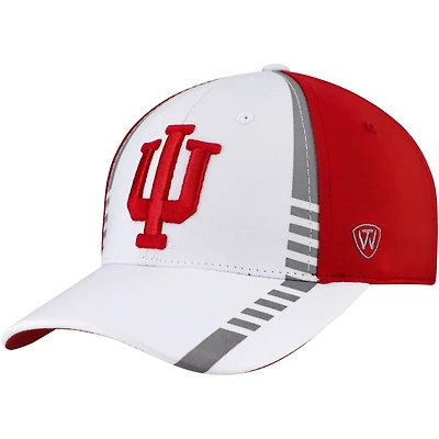 Men's Top of the World White/Crimson Indiana Hoosiers One-Fit Two-Tone Flex Hat
