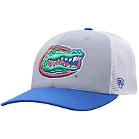 Men's Top of the World  Heather Gray Florida Gators Stamp Three-Tone Flex Hat