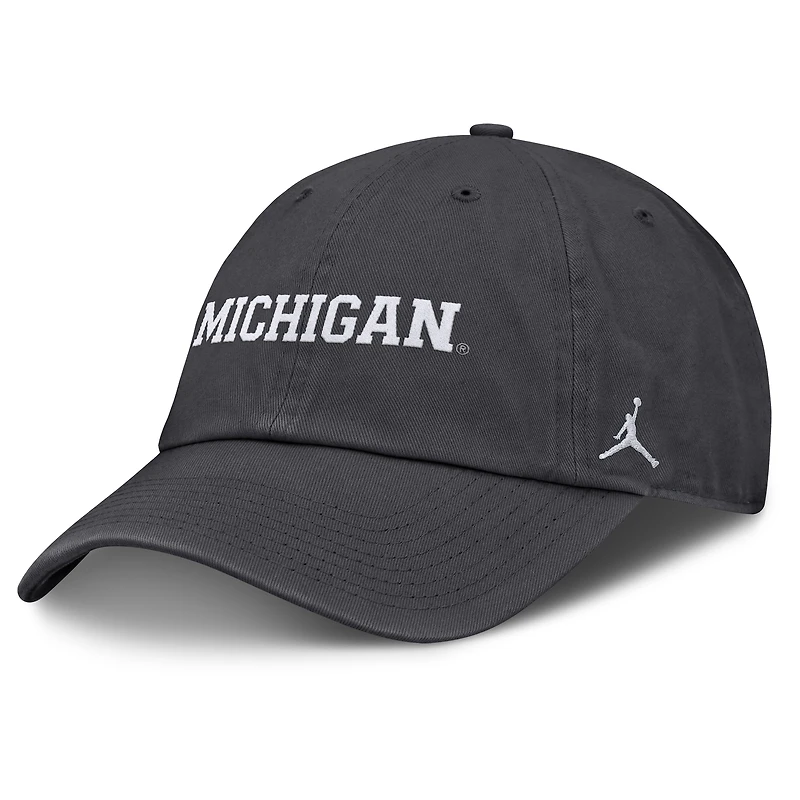 Men's Jordan Brand Anthracite Michigan Wolverines Club Adjustable Hat