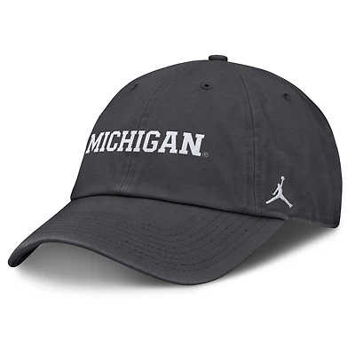 Men's Jordan Brand Anthracite Michigan Wolverines Club Adjustable Hat